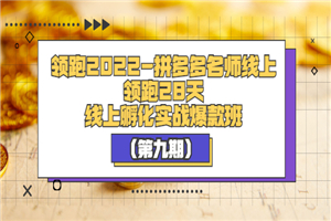 领跑2022-拼多多名师线上领跑28天，线上孵化实战爆款班（第九期）