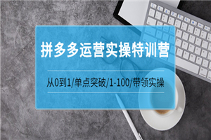 青云:拼多多运营实操特训营：从0到1/单点突破/1-100/带领实操 价值2980元
